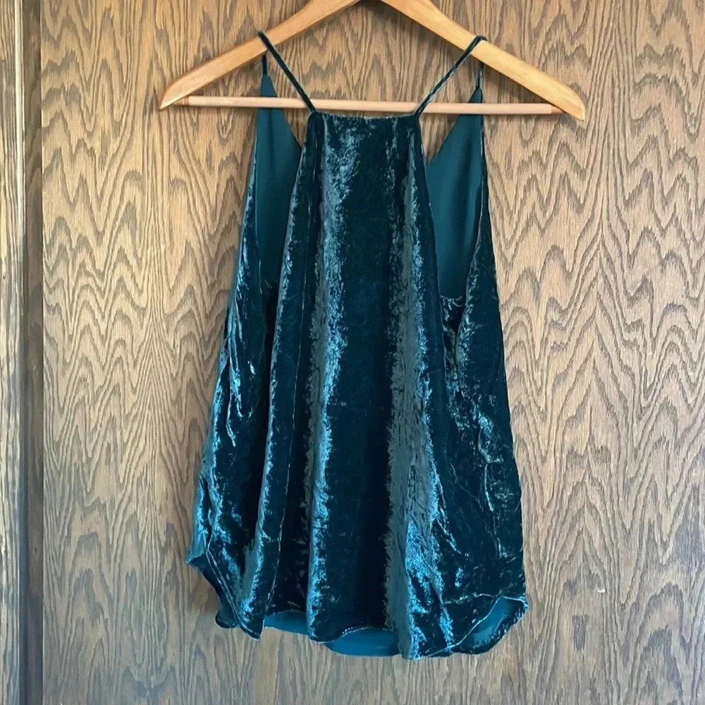 Loft Emerlad Velvet Top XS - Picture 4 of 5